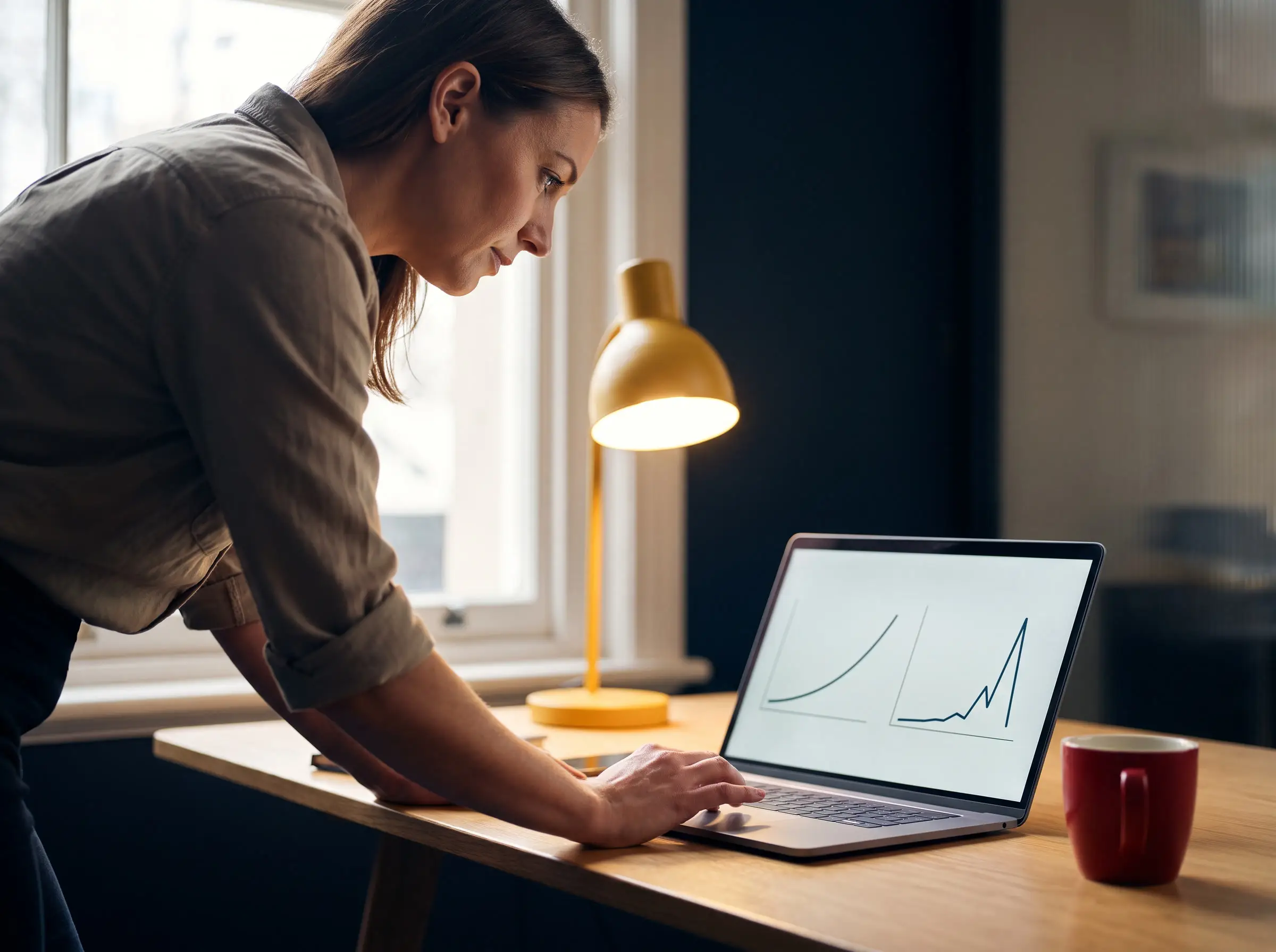 Business owner comparing organic SEO growth against instant Google Ads visibility