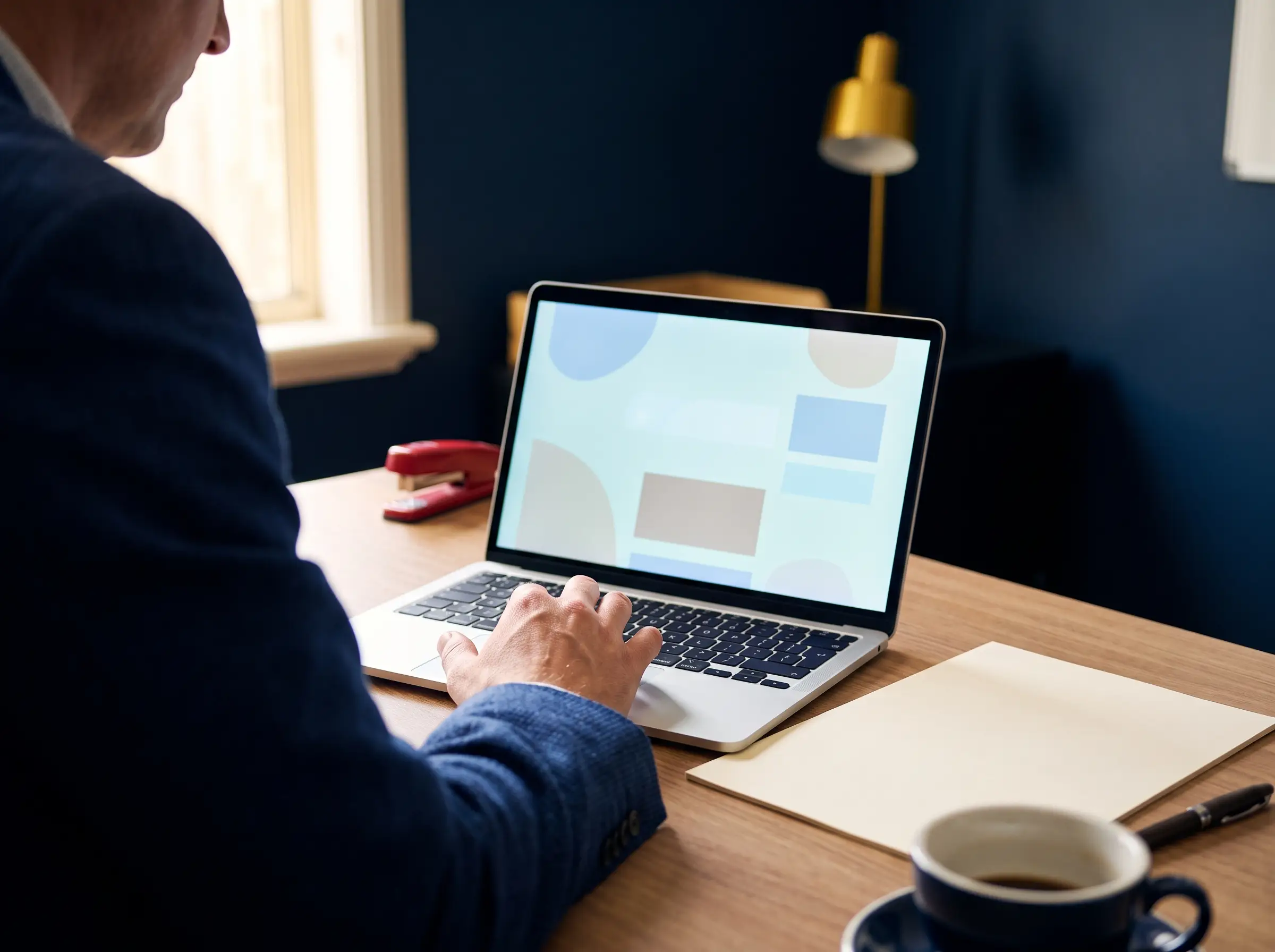 An accountant checking their own firm's website against a client checklist.